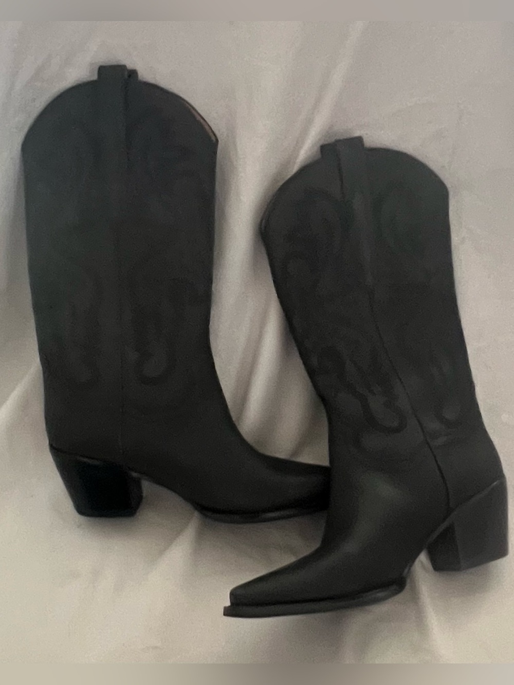 Jeffrey Campbell DAGGET BLACK WASHED WESTERN PULL ON BOOTS US8 $298 - Picture 9 of 11